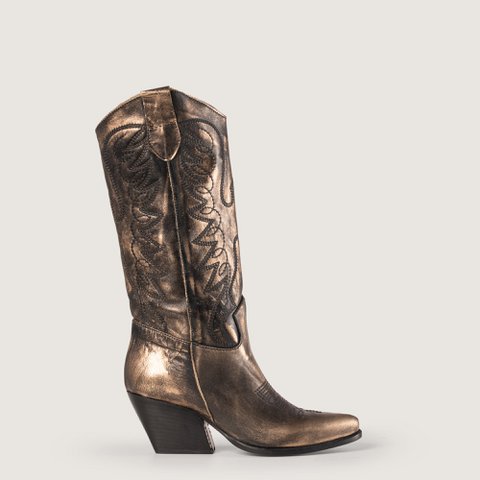 Rowena Gold Texan Boots