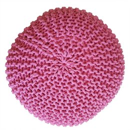 Pouf Ø 55 H 37 H 37 Strickhocker Sitzpouf Bodenkissen nachhaltig