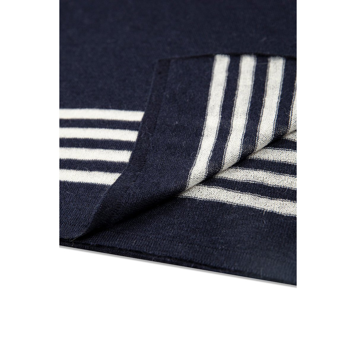 Navy Scarf Navy-Ecru