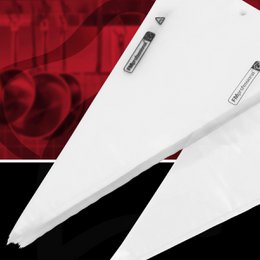 Set de 100 mangas pasteleras profesionales desechables de 50 cm y vaso medidor de plástico transparente de 1 litro FM Professional