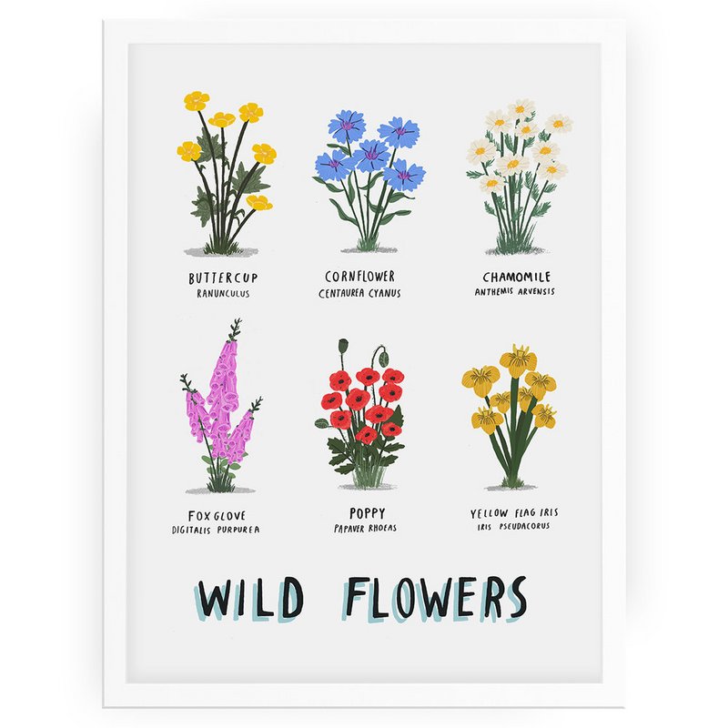 Wilde bloemen print