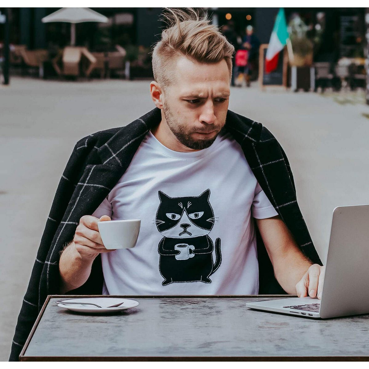 Grumpy Cat-T-shirt voor heren