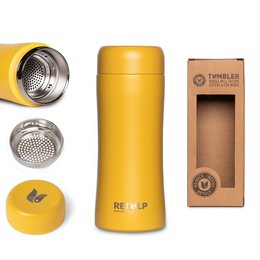 Tumler Isoleret dobbeltvæg krus Gul 300 ml