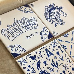 Niebieski zestaw do majsterkowania Delft
