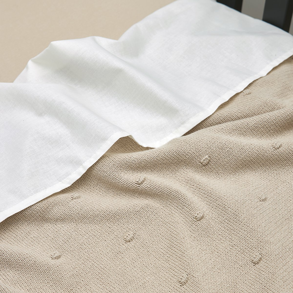 Deken Mini Noeuds Sable 100x150cm