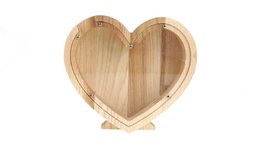 Sparschwein, Holz Sparschwein Herz