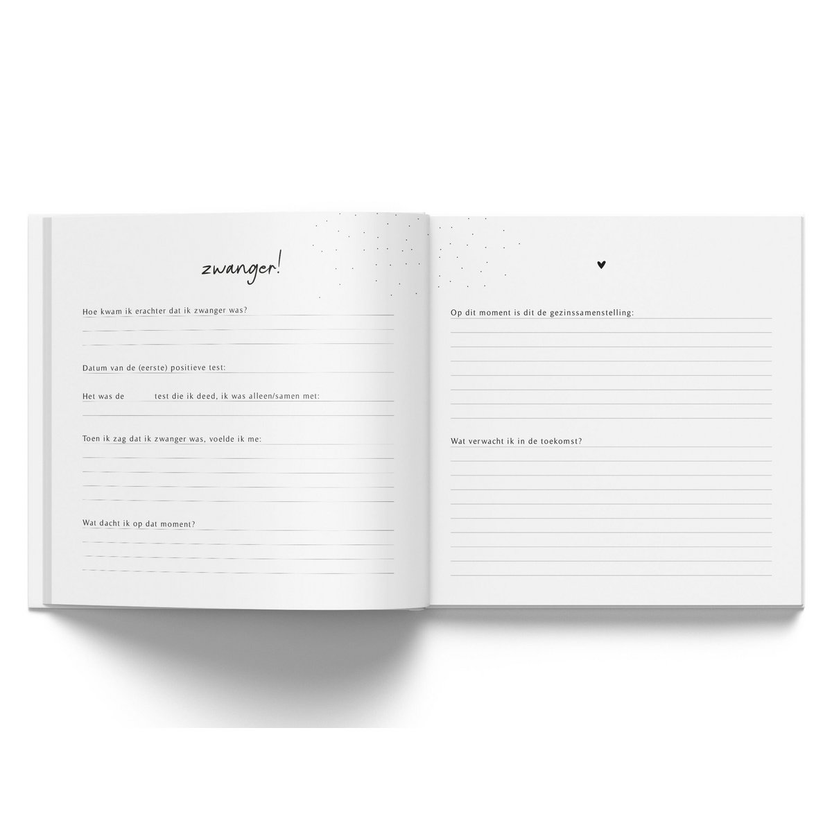 Fyllbooks Mijn zwangerschapsdagboek - Linnen Taupe