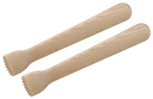Set of 2 FM Professional wooden cocktail muddlers