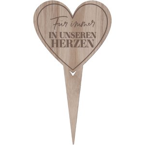 Houten plug voor altijd i.u.herzen, d11cm, h20cm, n