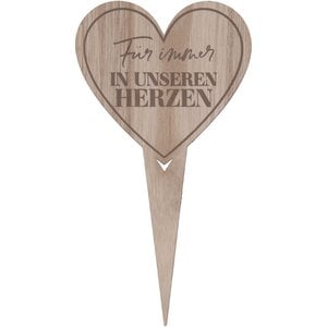 Houten plug voor altijd i.u.herzen, d11cm, h20cm, n