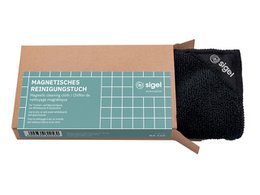 Reinigungstuch Sigel magnetisch schwarz 250 x 250 mm