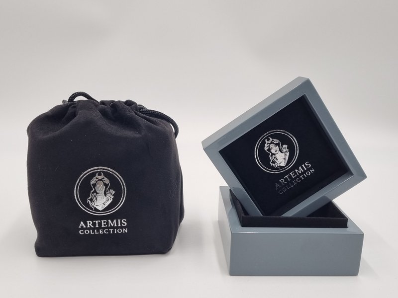 Juego de cajas para joyas / cajas de almacenamiento "gris" noble alto brillo