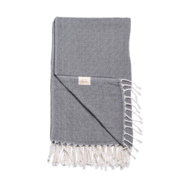 Hammam towel diamond / black