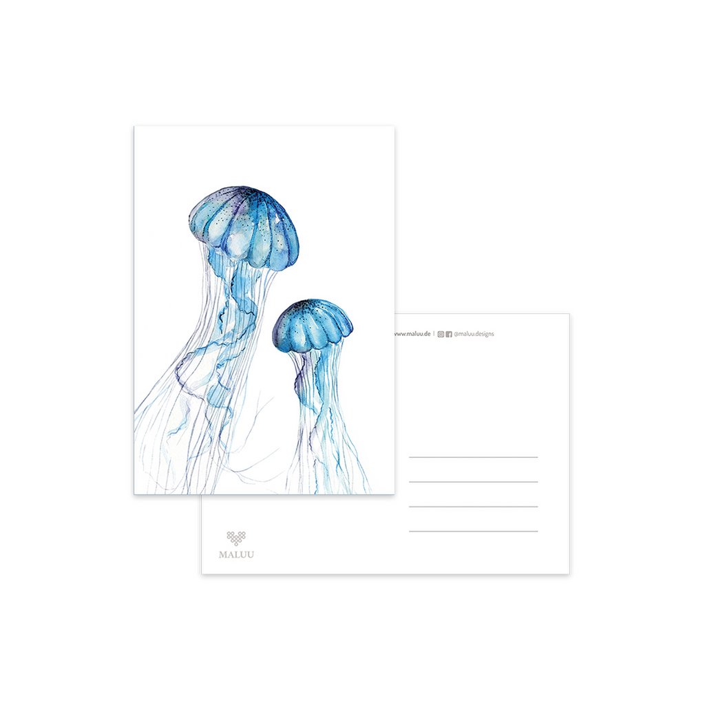 Dúo de medusas postales