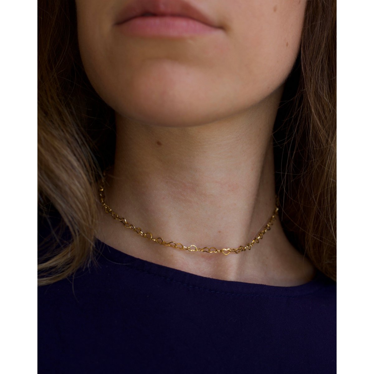 Bogufal - Linked Heart Necklace Choker