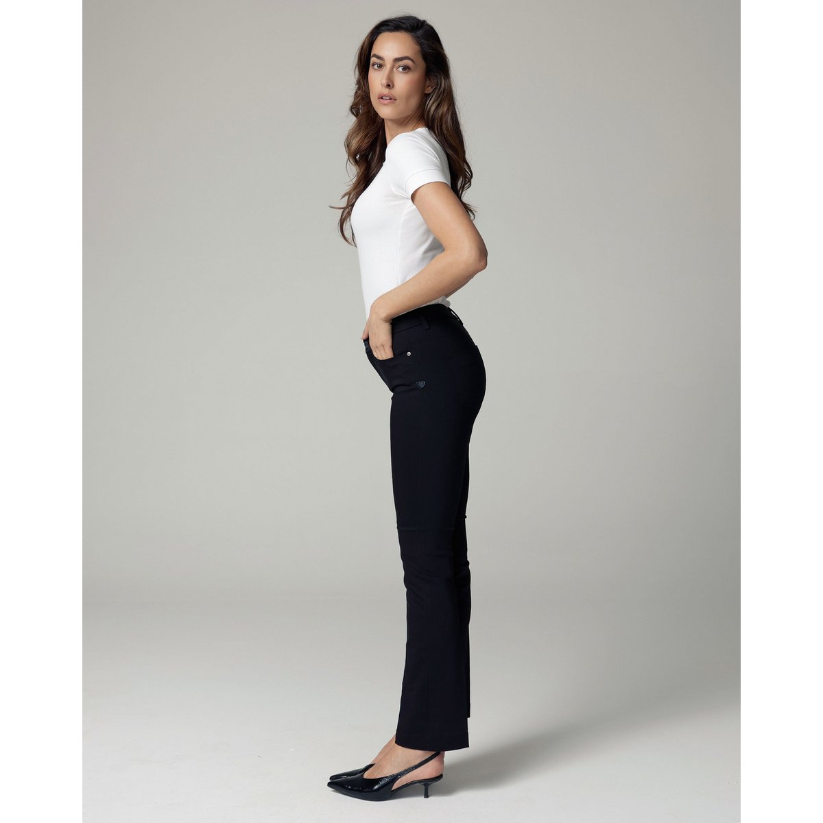 Schwarze Bootcut-Hose | Die Venezia
