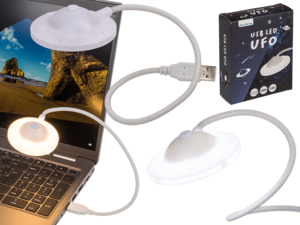 USB LED-UFO, ca. 6,5 x 33 cm, met USB-kabel;