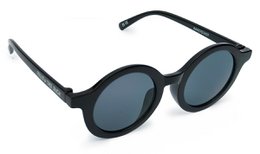 Black round sunglasses kids, dark tinted lenses, circular frame style children eyewear