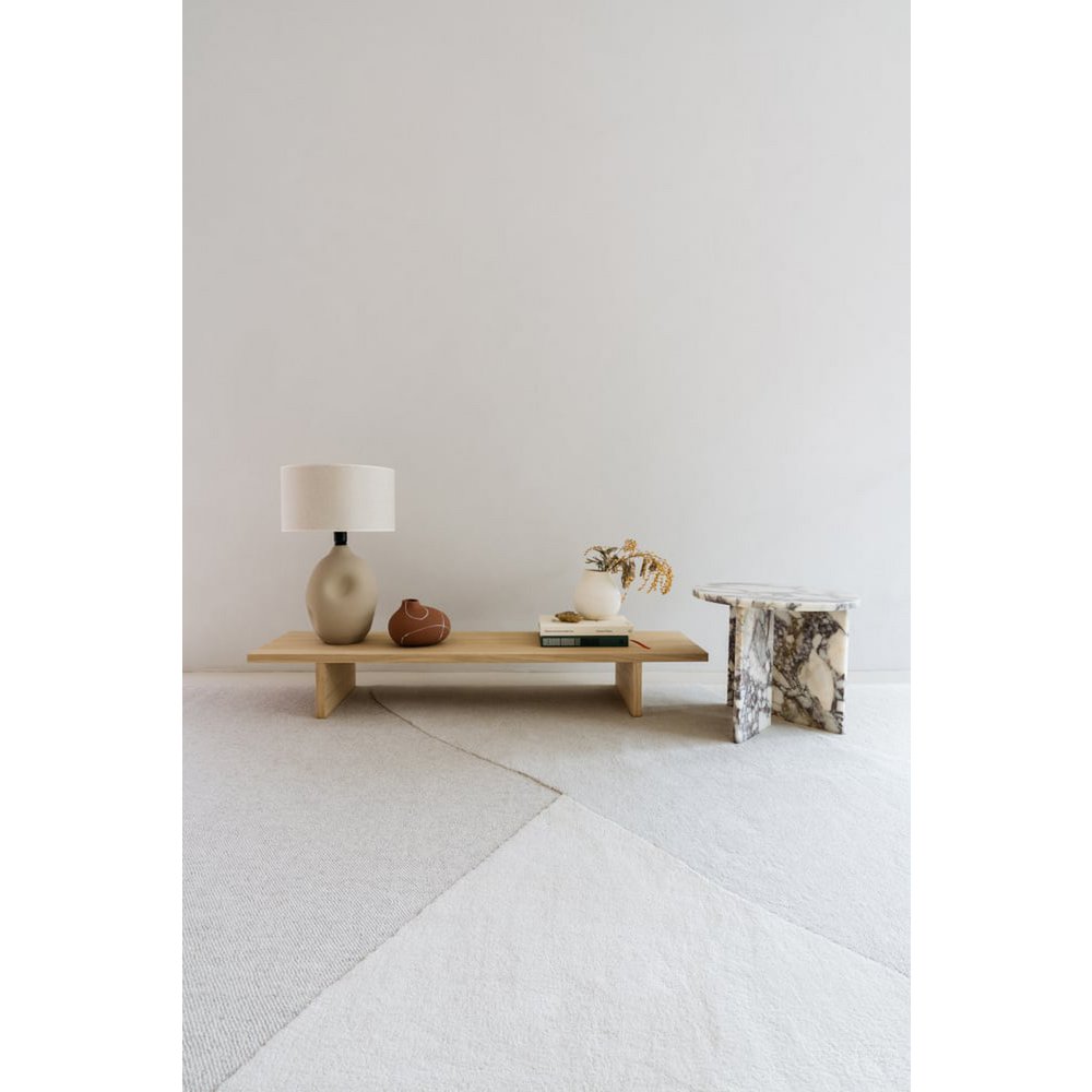 100% wool rug Rose 200x290 cm beige tone on tone