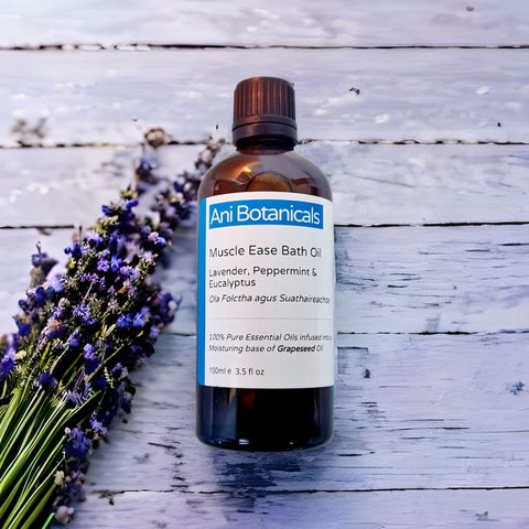 Muscle Ease – Bade- und Massageöl – Lavendel, Pfefferminze und Eukalyptus