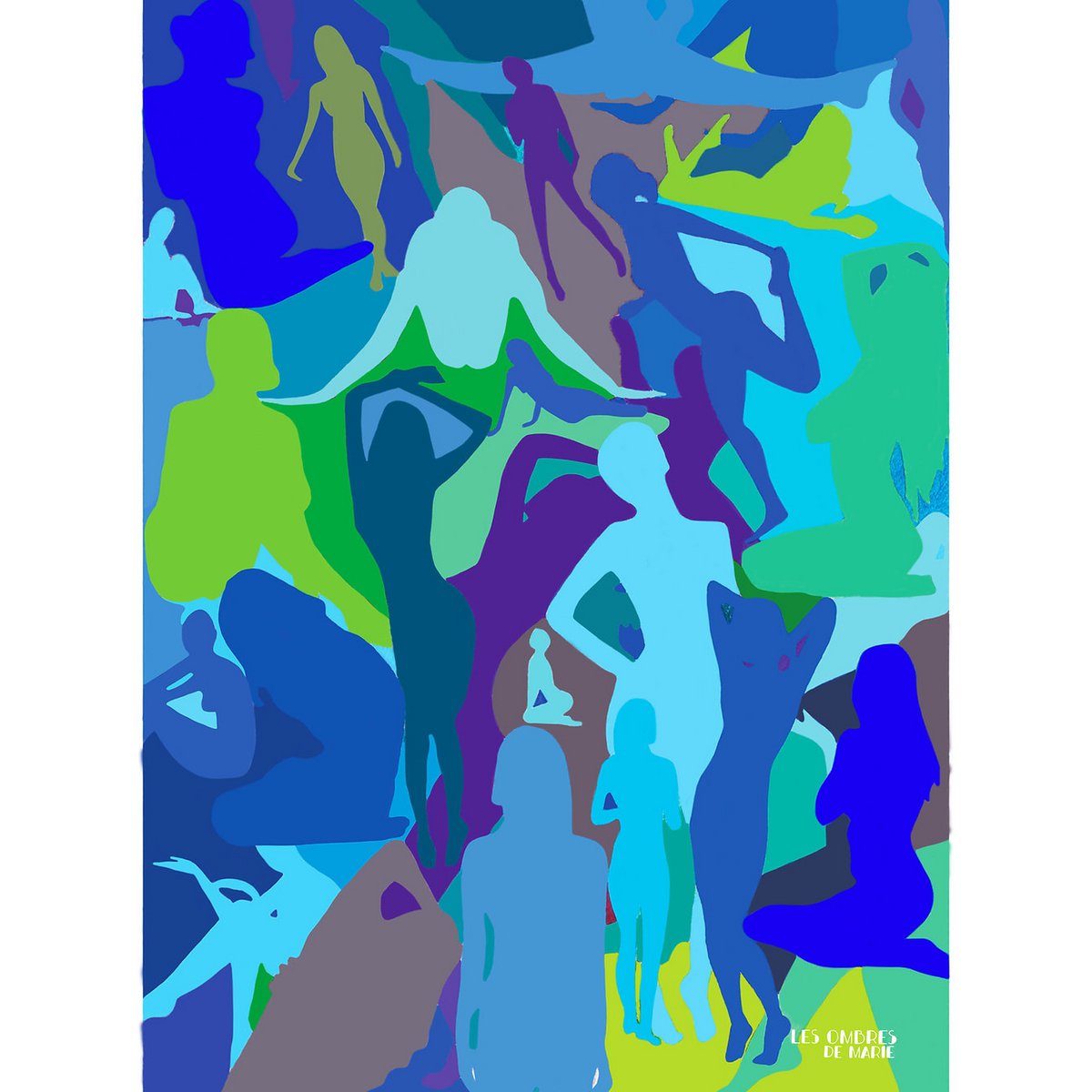 Blu mimetico - Poster di disegno dell'artista