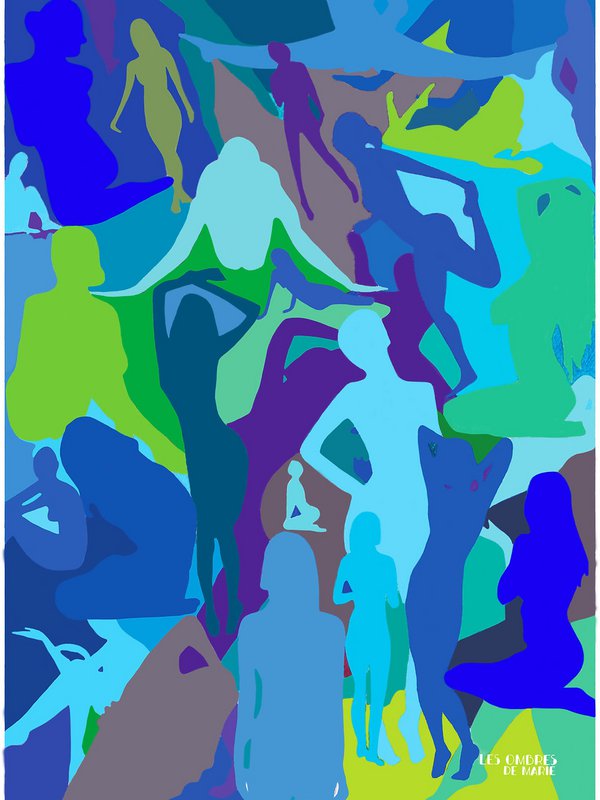 Blu mimetico - Poster di disegno dell'artista
