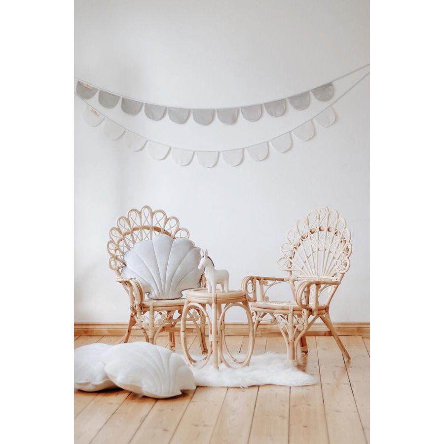 Guirlande Velours « White Pearl » avec Demi Lunes