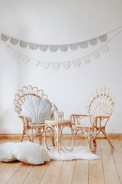 Guirlande Velours « White Pearl » avec Demi Lunes