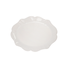 White Ceramic Serving Tray 40x31 cm