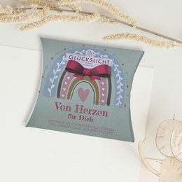 Luz de la suerte / En una caja de regalo con un lazo recortado 🎀 / Cálidamente / Desde el fondo de mi corazón para ti / VE 15