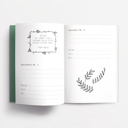Coupon booklet time instead of stuff, dark green