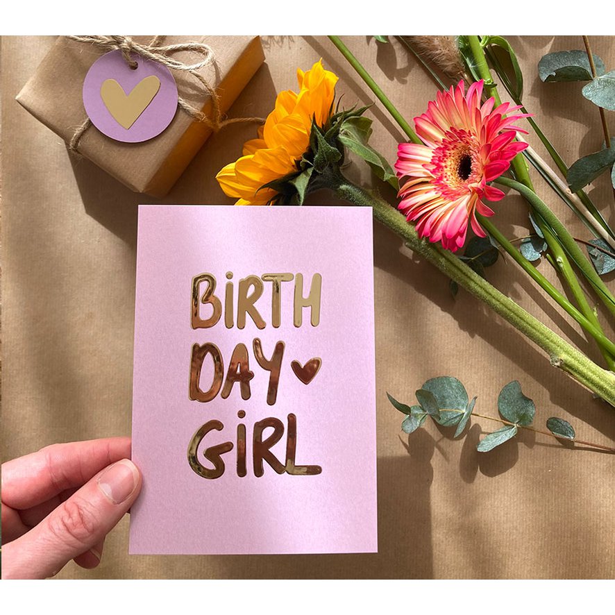 Map | With gold foil Birthday Girl