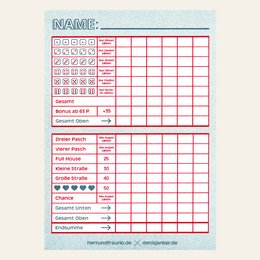 Risography - Cube game - Teal (9.7 x 13.8 cm)