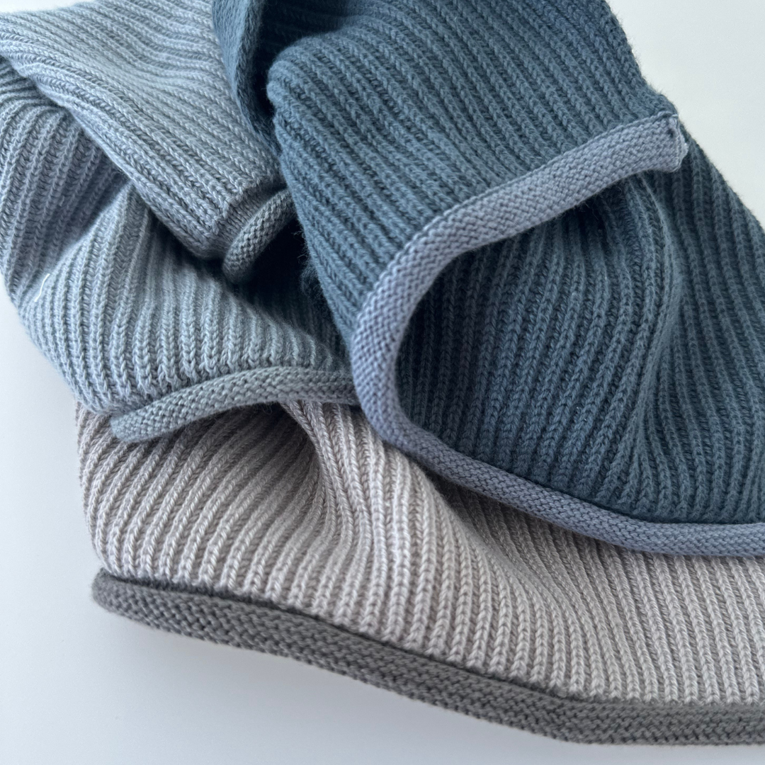 Torchon tricoté – Ripple – Bleu pâle