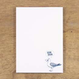 Notice block "Remember" Möwe from recycled paper