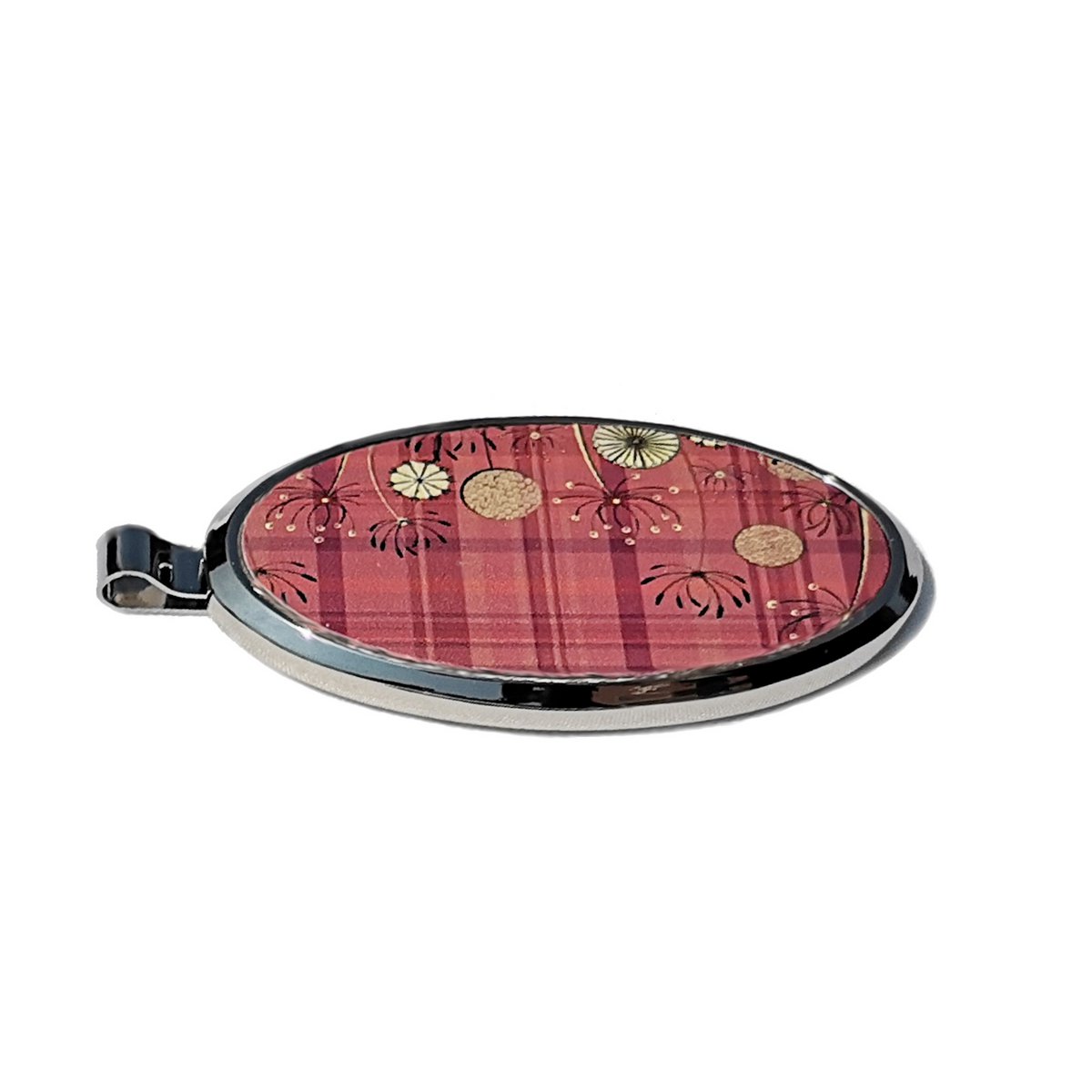Fleurs de tartan : porte-clés et téléphone magnétique de créateur, pour sac à main, voiture, maison