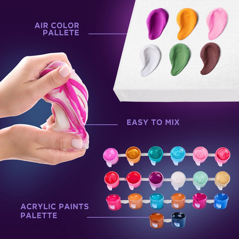 Okto Sensory 3D Air Clay En Kleuren Op Nummers - Kolibries In Love