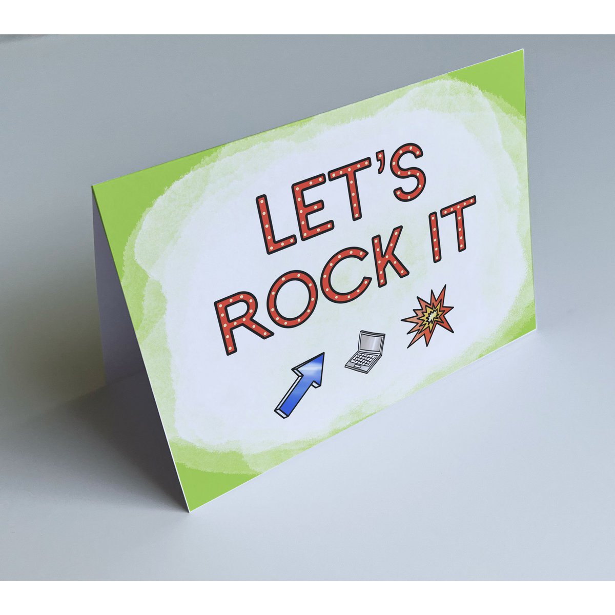 Motivational card - Lets rock it!