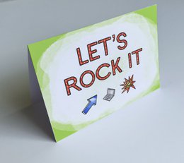 Motivational card - Lets rock it!