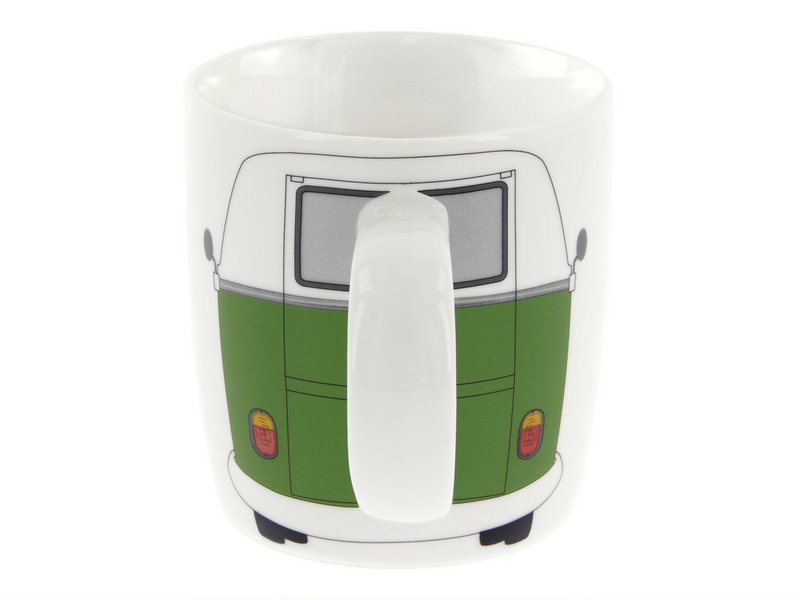 Volkswagen VW T1 Bus Taza de Café 370ml en Caja de Regalo - Frontal/Verde