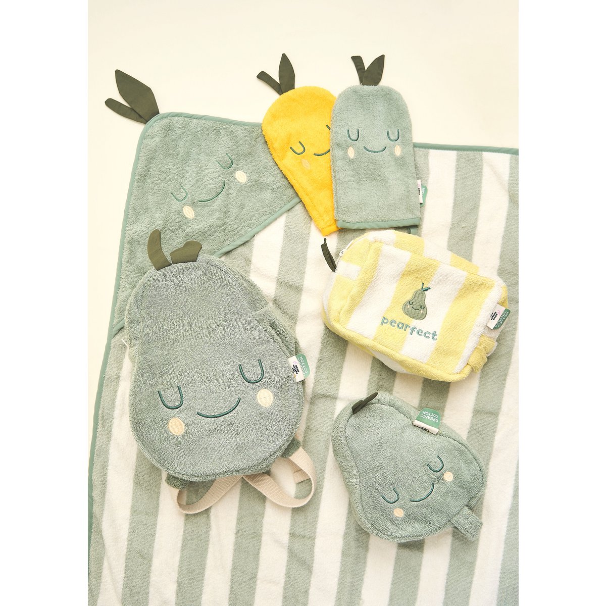 Terry Cotton Toiletry Bag Pedro Pear