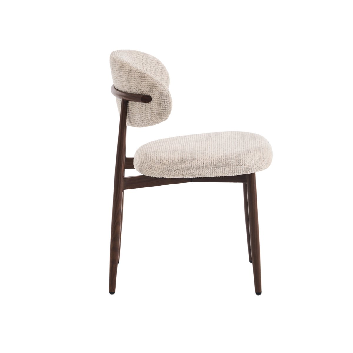 Dining room chair Celia Beige Walnut Santi