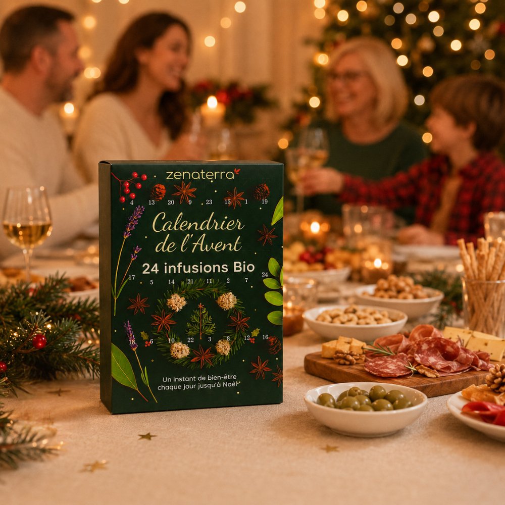 Calendario dell'Avvento 24 Tisane Biologiche – Infusi di Piante, Frutta e Spezie 100% Naturali – Confezione Regalo Gourmet & Benessere Senza Caffeina – Aromi Naturali e Benefici