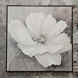 Gaia flower white 100x100cm (69039)