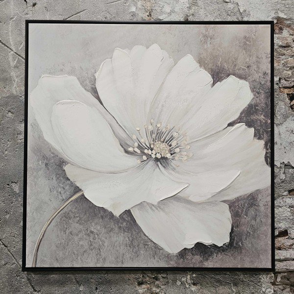 Gaia flower white 100x100cm (69039)