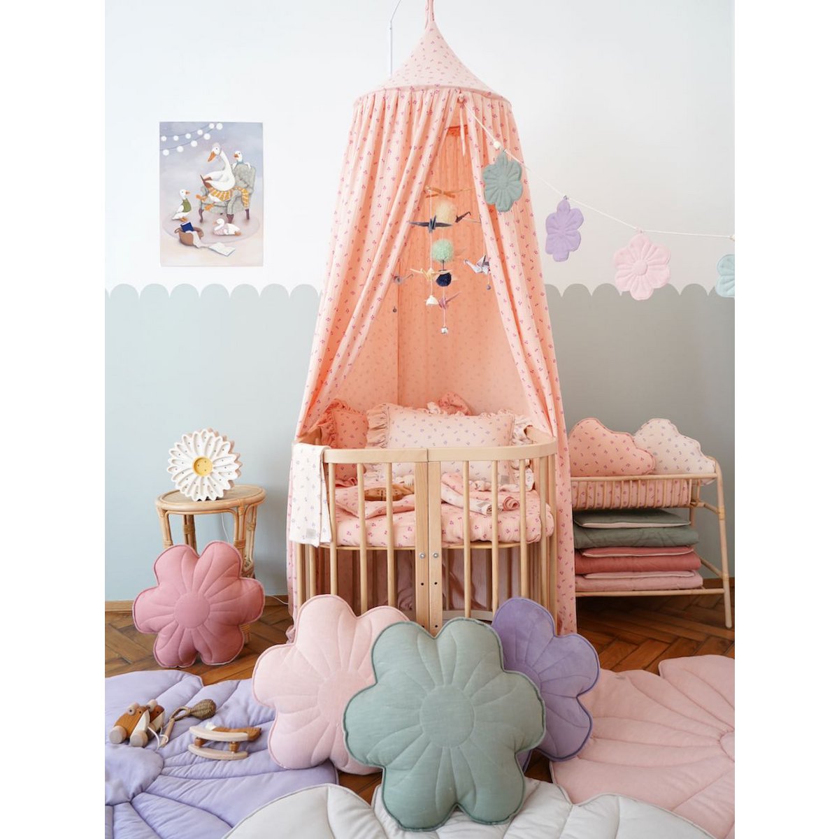 “Pastel colors” Origami Nursery Mobile