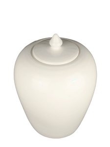 Deksel vaas keramische crème wit 29 cm