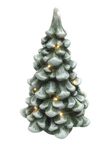 SANTA LILA Figuur kerstboom LED 26x25xh43cm