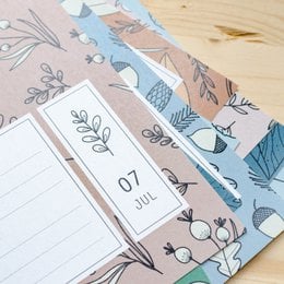 Wandkalender tijd in plaats van dingen, eeuwigdurend