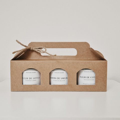 Candle trio box - Floral